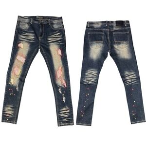 NWOT Switch Remarkable Premium Denim Stylish Distressed Blue Jeans